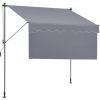 VEVOR Manual Retractable Awning, 78" Outdoor Retractable Patio Awning Sunshade Shelter