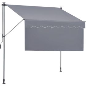 VEVOR Manual Retractable Awning, 78" Outdoor Retractable Patio Awning Sunshade Shelter