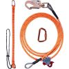 VEVOR Steel Core flipline, 1/2" x 8' Arborist Flipline, Flip Line for Tree Climbing with Alloy Steel Snap Hook