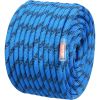 VEVOR 12.7mm Static Climbing Rope, 38M(125ft) Outdoor Rock Climbing Rope 30KN Breaking Tension, Fiber Rope with Steel Snap Hooks for Escape