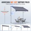 VEVOR Manual Retractable Awning, 78" Outdoor Retractable Patio Awning Sunshade Shelter