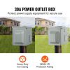 VEVOR 30 Amp RV Power Outlet Box, 125/250 Volt, Enclosed Lockable Outdoor RV Receptacle Box, NEMA TT-30R Weatherproof Electrical Panel