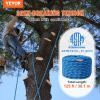 VEVOR 12.7mm Static Climbing Rope, 38M(125ft) Outdoor Rock Climbing Rope 30KN Breaking Tension, Fiber Rope with Steel Snap Hooks for Escape